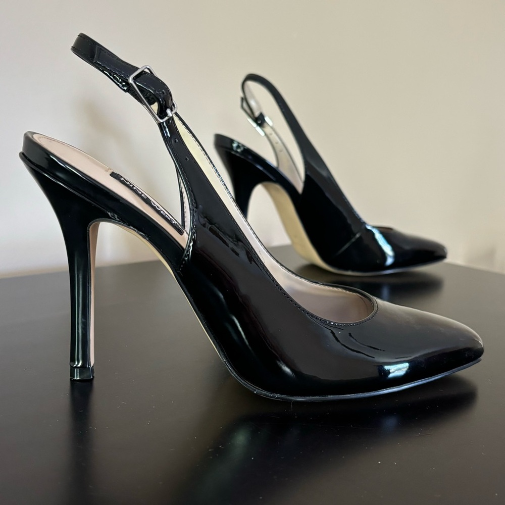None West, Black Patent leather sling back pumps size 8. Brand new. Never worn.